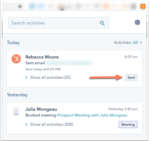 HubSpot email tracking